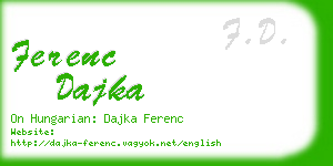 ferenc dajka business card